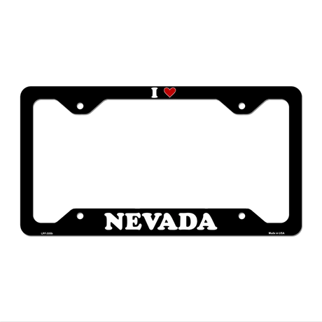 Love Nevada Novelty Metal License Plate Frame LPF-305 12.25" x 6.5" Black Frame (LPF)