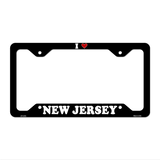 Love New Jersey Novelty Metal License Plate Frame LPF-307 12.25" x 6.5" Black Frame (LPF)
