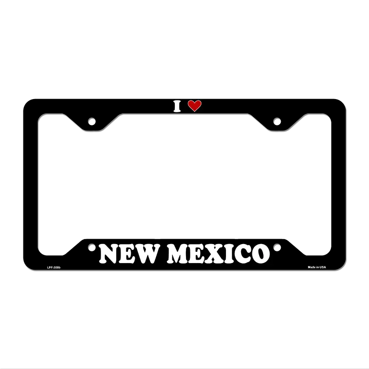 Love New Mexico Novelty Metal License Plate Frame LPF-308 12.25" x 6.5" Black Frame (LPF)