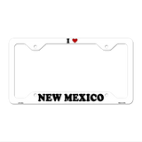 Love New Mexico Novelty Metal License Plate Frame LPF-308 12.25" x 6.5" White Frame (LPF)