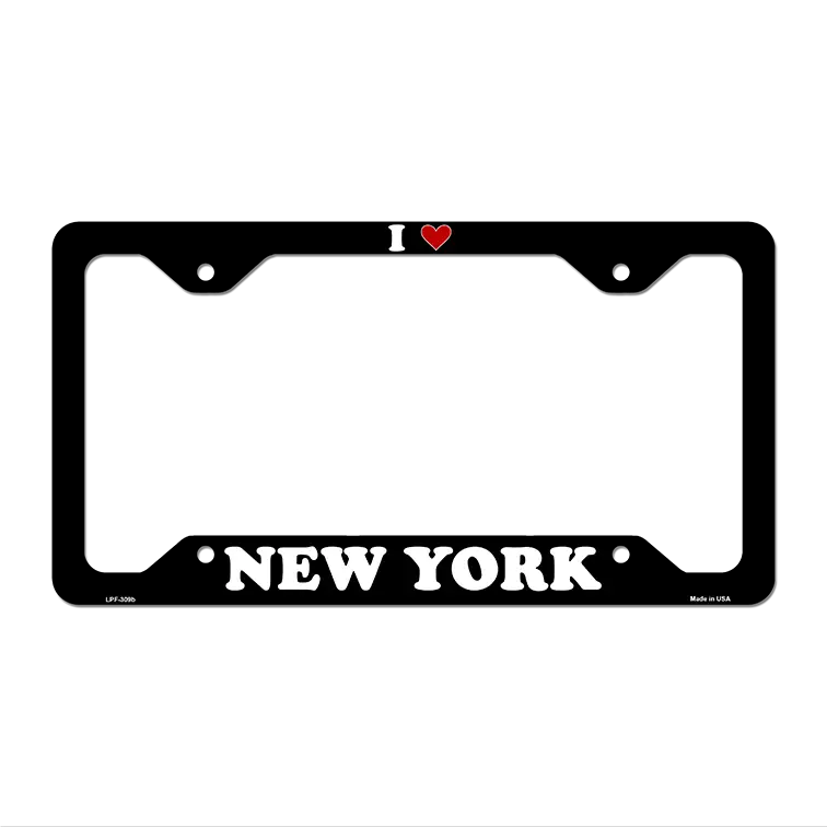 Love New York Novelty Metal License Plate Frame LPF-309 12.25" x 6.5" Black Frame (LPF)