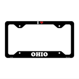 Love Ohio Novelty Metal License Plate Frame LPF-312 12.25" x 6.5" Black Frame (LPF)