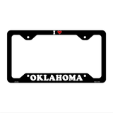 Love Oklahoma Novelty Metal License Plate Frame LPF-313 12.25" x 6.5" Black Frame (LPF)