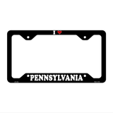 Love Pennsylvania Novelty Metal License Plate Frame LPF-315 12.25" x 6.5" Black Frame (LPF)
