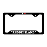 Love Rhode Island Novelty Metal License Plate Frame LPF-316 12.25" x 6.5" Black Frame (LPF)