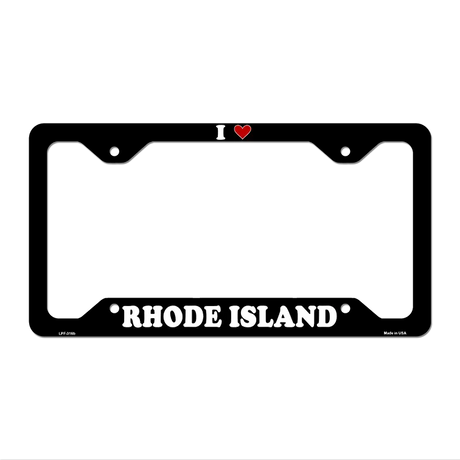 Love Rhode Island Novelty Metal License Plate Frame LPF-316 12.25" x 6.5" Black Frame (LPF)