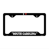 Love South Carolina Novelty Metal License Plate Frame LPF-317 12.25" x 6.5" Black Frame (LPF)