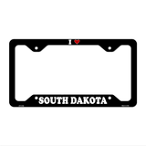 Love South Dakota Novelty Metal License Plate Frame LPF-318 12.25" x 6.5" Black Frame (LPF)
