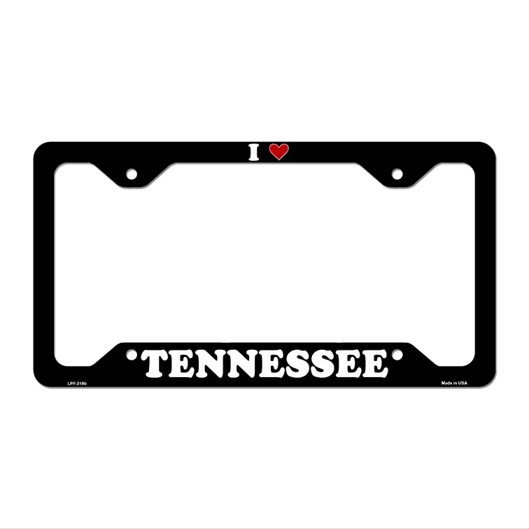 Love Tennessee Novelty Metal License Plate Frame LPF-319 12.25" x 6.5" Black Frame (LPF)