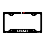 Love Utah Novelty Metal License Plate Frame LPF-321 12.25" x 6.5" Black Frame (LPF)