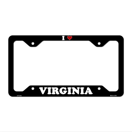 Love Virginia Novelty Metal License Plate Frame LPF-323 12.25" x 6.5" Black Frame (LPF)
