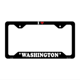 Love Washington Novelty Metal License Plate Frame LPF-324 12.25" x 6.5" Black Frame (LPF)