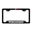 Love Wisconsin Novelty Metal License Plate Frame LPF-326 12.25" x 6.5" Black Frame (LPF)