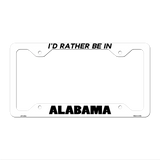 Be In Alabama Novelty Metal License Plate Frame LPF-328 12.25" x 6.5" White Frame (LPF)