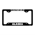Be In Alaska Novelty Metal License Plate Frame LPF-329 12.25" x 6.5" Black Frame (LPF)