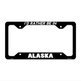 Be In Alaska Novelty Metal License Plate Frame LPF-329 12.25" x 6.5" Black Frame (LPF)