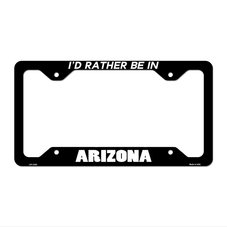 Be In Arizona Novelty Metal License Plate Frame LPF-330 12.25" x 6.5" Black Frame (LPF)