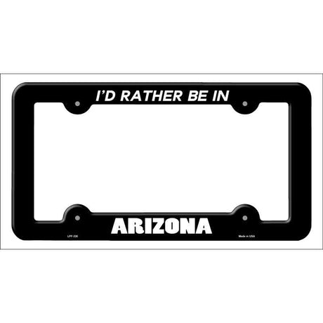 Be In Arizona Novelty Metal License Plate Frame LPF-330 Black