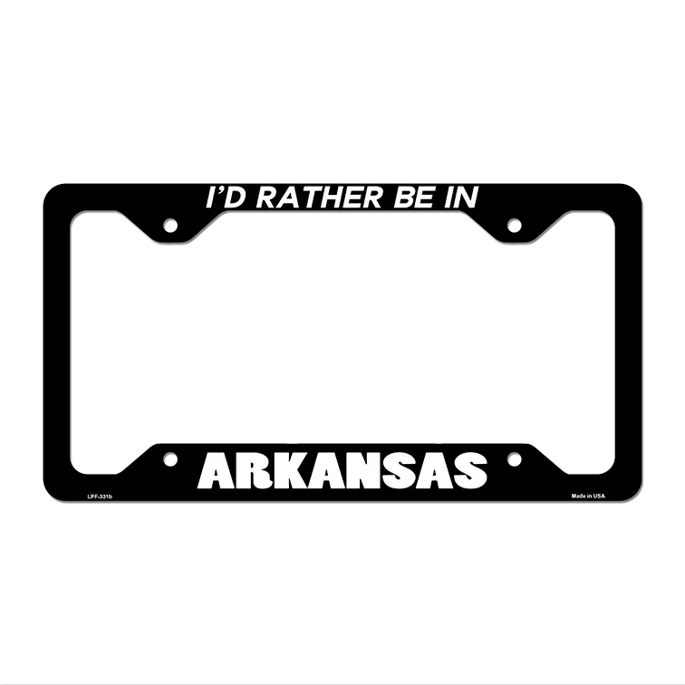 Be In Arkansas Novelty Metal License Plate Frame LPF-331 12.25" x 6.5" Black Frame (LPF)