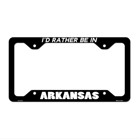 Be In Arkansas Novelty Metal License Plate Frame LPF-331 12.25" x 6.5" Black Frame (LPF)