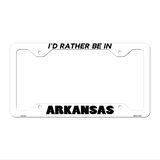 Be In Arkansas Novelty Metal License Plate Frame LPF-331 12.25" x 6.5" White Frame (LPF)