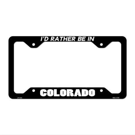 Be In Colorado Novelty Metal License Plate Frame LPF-333 12.25" x 6.5" Black Frame (LPF)