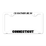 Be In Connecticut Novelty Metal License Plate Frame LPF-334 12.25" x 6.5" White Frame (LPF)