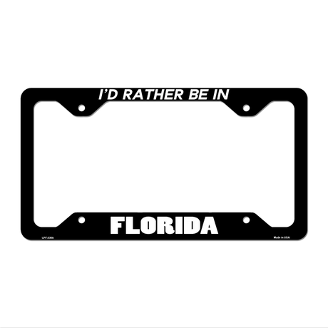 Be In Florida Novelty Metal License Plate Frame LPF-336 12.25" x 6.5" Black Frame (LPF)