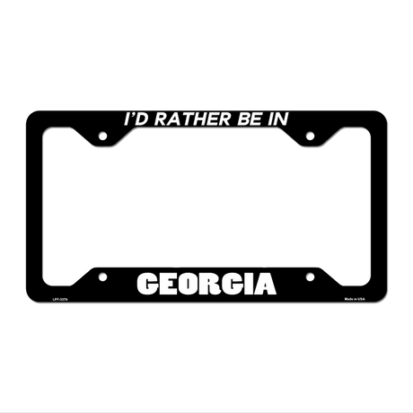 Be In Georgia Novelty Metal License Plate Frame LPF-337 12.25" x 6.5" Black Frame (LPF)