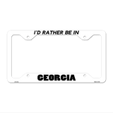 Be In Georgia Novelty Metal License Plate Frame LPF-337 12.25" x 6.5" White Frame (LPF)