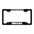 Be In Indiana Novelty Metal License Plate Frame LPF-341 12.25" x 6.5" Black Frame (LPF)