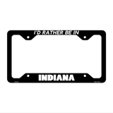 Be In Indiana Novelty Metal License Plate Frame LPF-341 12.25" x 6.5" Black Frame (LPF)