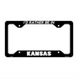 Be In Kansas Novelty Metal License Plate Frame LPF-343 12.25" x 6.5" Black Frame (LPF)