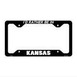 Be In Kansas Novelty Metal License Plate Frame LPF-343 12.25" x 6.5" Black Frame (LPF)