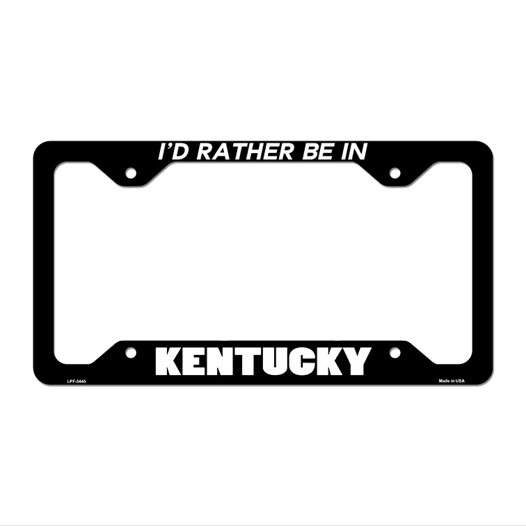 Be In Kentucky Novelty Metal License Plate Frame LPF-344 12.25" x 6.5" Black Frame (LPF)