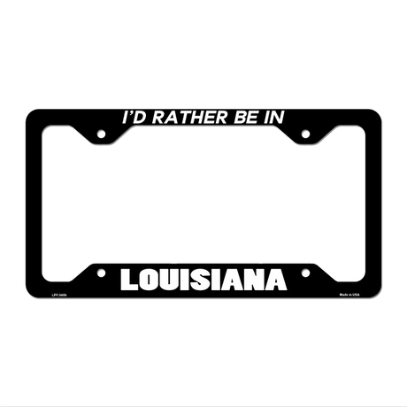 Be In Louisiana Novelty Metal License Plate Frame LPF-345 12.25" x 6.5" Black Frame (LPF)