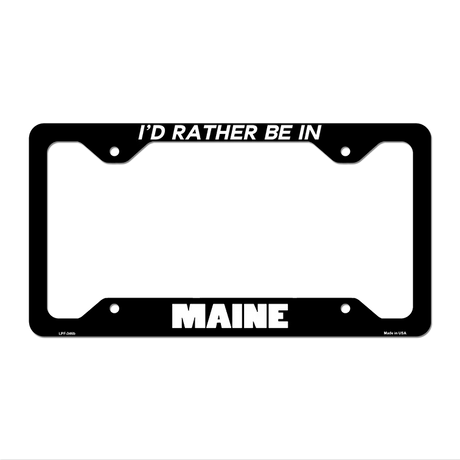 Be In Maine Novelty Metal License Plate Frame LPF-346 12.25" x 6.5" Black Frame (LPF)