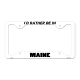 Be In Maine Novelty Metal License Plate Frame LPF-346 12.25" x 6.5" White Frame (LPF)