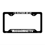 Be In Massachusetts Novelty Metal License Plate Frame LPF-348 12.25" x 6.5" Black Frame (LPF)