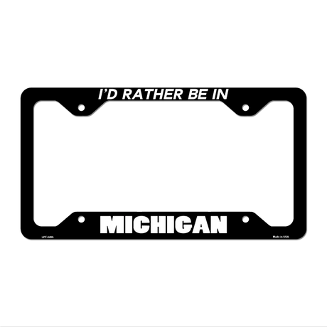 Be In Michigan Novelty Metal License Plate Frame LPF-349 12.25" x 6.5" Black Frame (LPF)