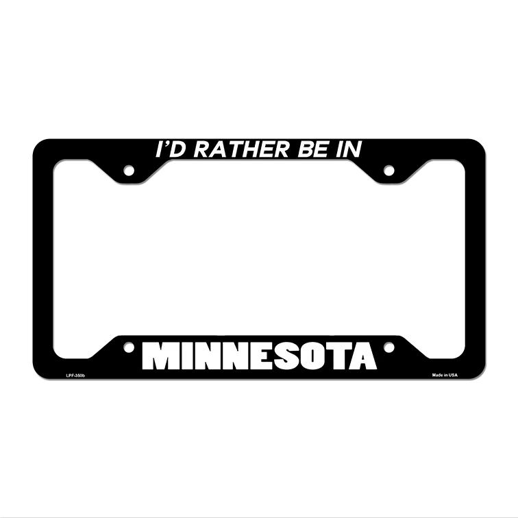 Be In Minnesota Novelty Metal License Plate Frame LPF-350 12.25" x 6.5" Black Frame (LPF)