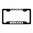 Be In Nebraska Novelty Metal License Plate Frame LPF-354 12.25" x 6.5" Black Frame (LPF)