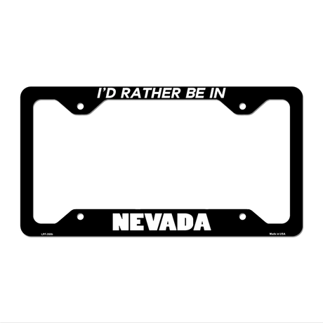 Be In Nevada Novelty Metal License Plate Frame LPF-355 12.25" x 6.5" Black Frame (LPF)