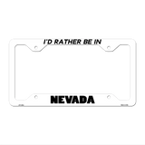 Be In Nevada Novelty Metal License Plate Frame LPF-355 12.25" x 6.5" White Frame (LPF)