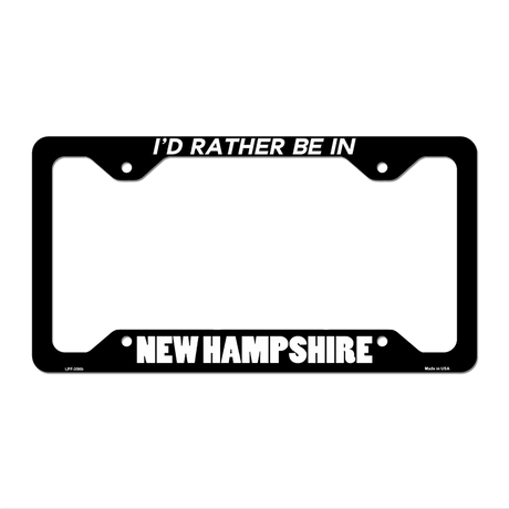 Be In New Hampshire Novelty Metal License Plate Frame LPF-356 12.25" x 6.5" Black Frame (LPF)
