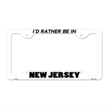 Be In New Jersey Novelty Metal License Plate Frame LPF-357 12.25" x 6.5" White Frame (LPF)