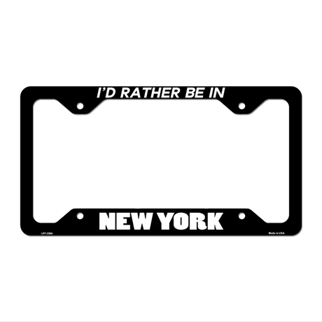 Be In New York Novelty Metal License Plate Frame LPF-359 12.25" x 6.5" Black Frame (LPF)