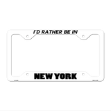 Be In New York Novelty Metal License Plate Frame LPF-359 12.25" x 6.5" White Frame (LPF)