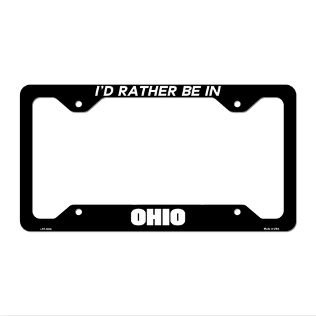 Be In Ohio Novelty Metal License Plate Frame LPF-362 12.25" x 6.5" Black Frame (LPF)