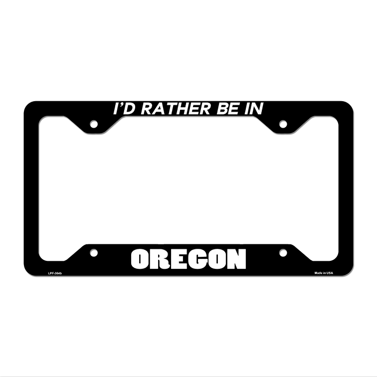 Be In Oregon Novelty Metal License Plate Frame LPF-364 12.25" x 6.5" Black Frame (LPF)